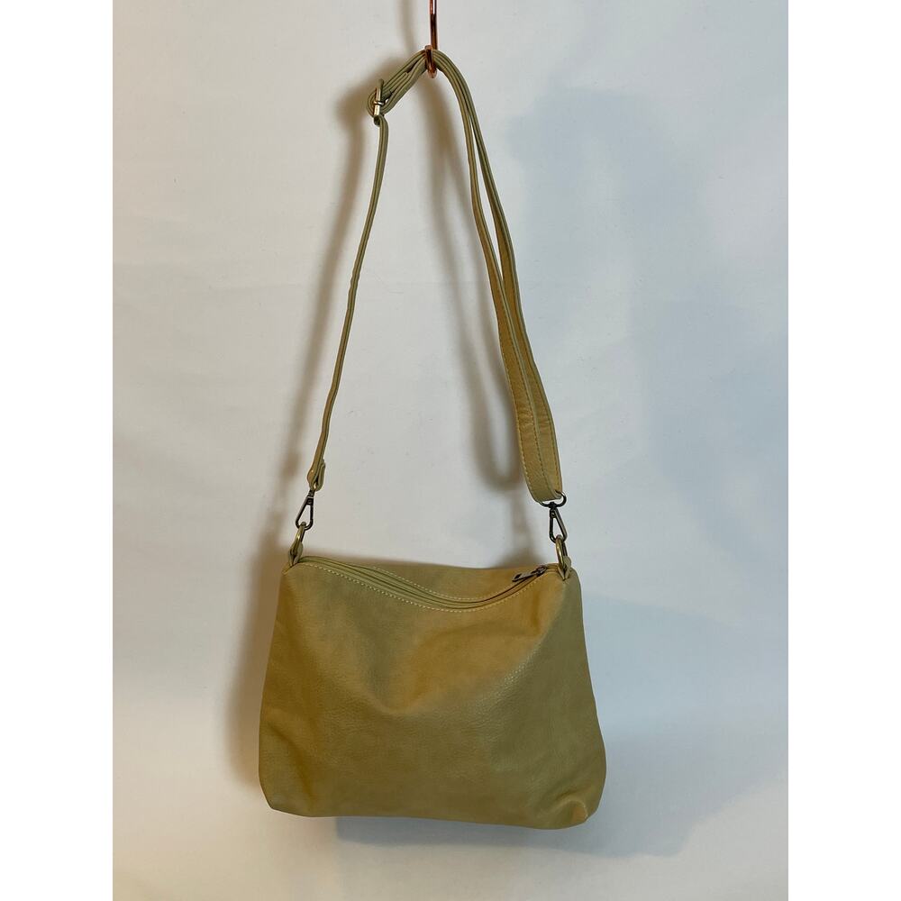 Joy Susan Vegan Leather Adjustable Crossbody Purse in a Buttery Gold Color